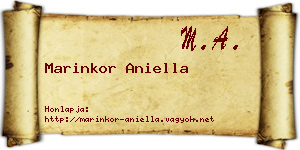 Marinkor Aniella névjegykártya